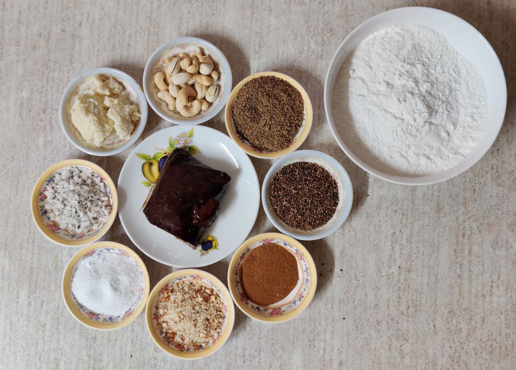 yomari making ingredients